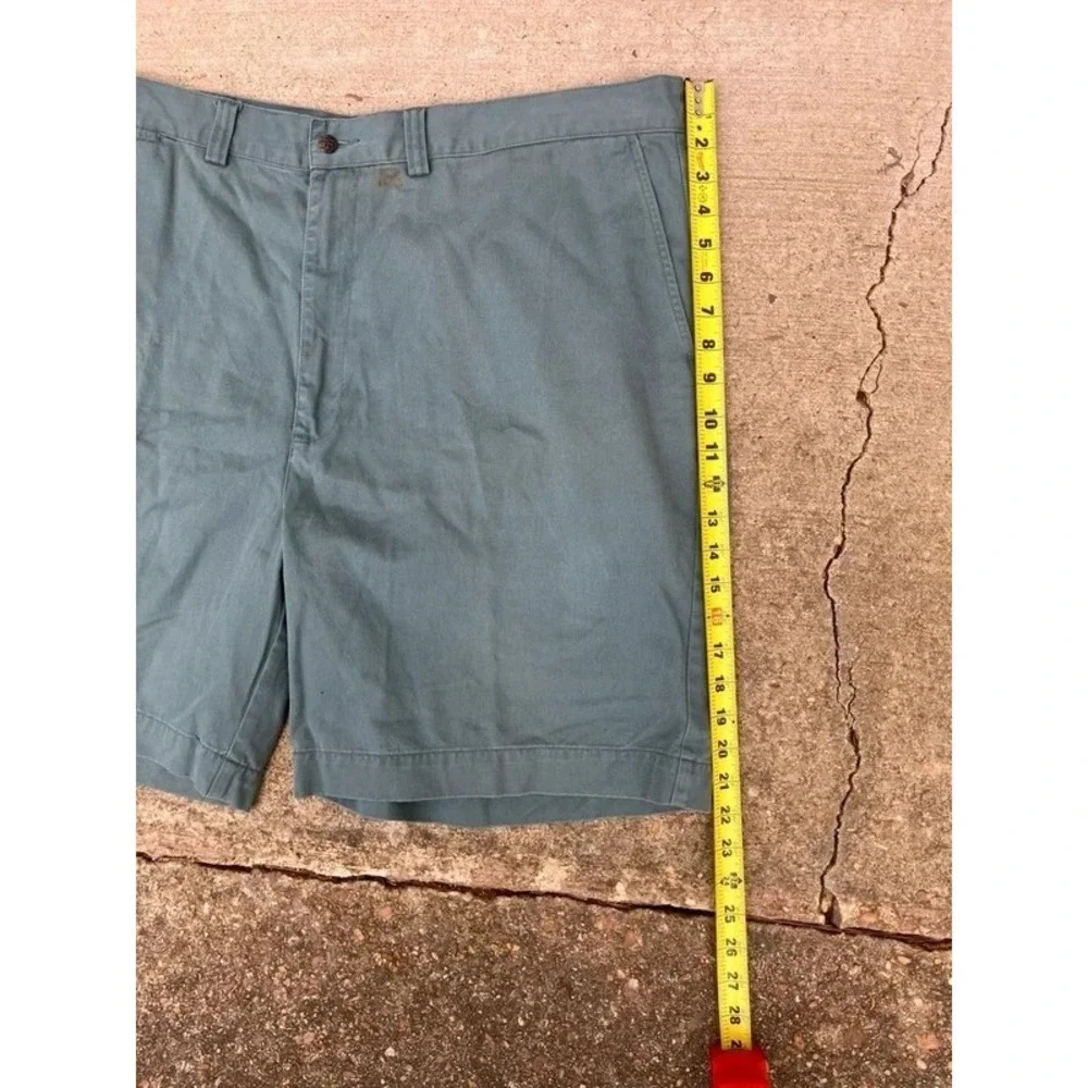 VTG Ralph Lauren USA 38 Olive Green Chino Cargo Shorts Band Adjustable USA Fifa